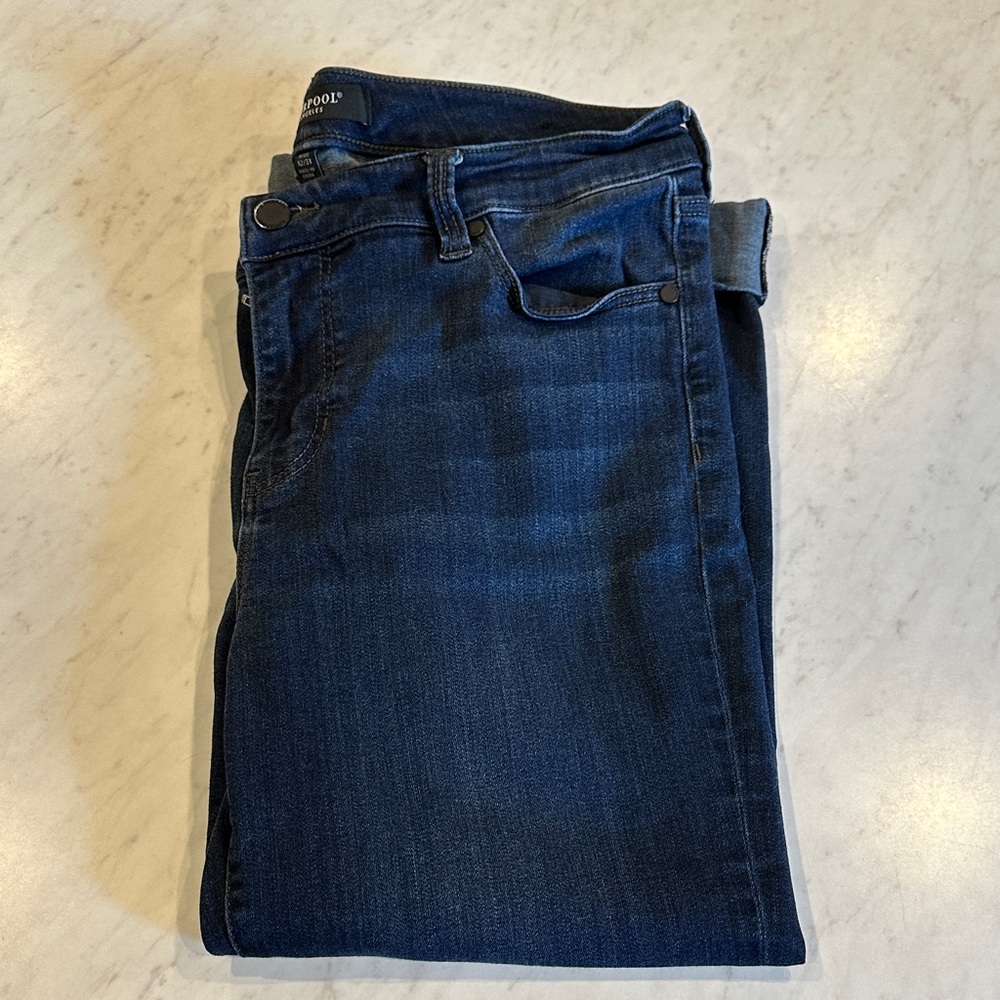 Liverpool Cuffed Dark Blue Skinny Jeans 12/31P